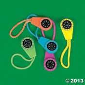Neon Compasses On A Cord<br>1 dozen